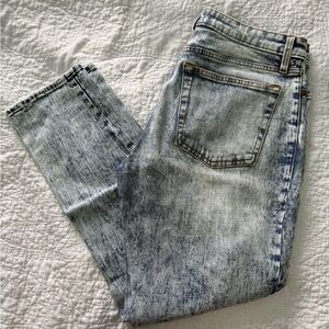 Abercrombie High Rise Slim Acid Wash Jeans